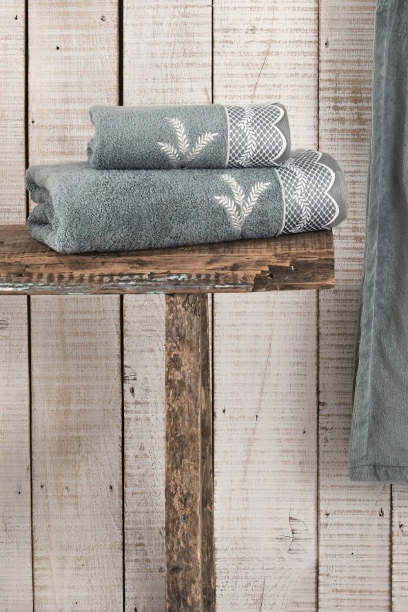 Ecocotton Organik Pamuk Aile Bornoz Seti - Ekin Lacivert-Yeşil 10 Parça - 8