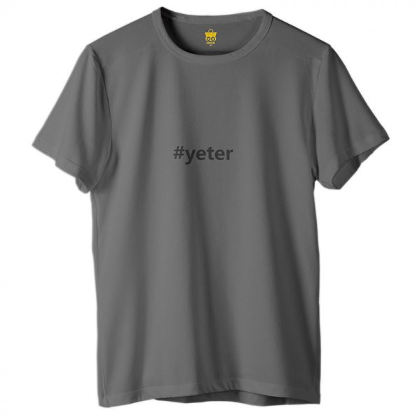Zhoppers Yeter Gri Tasarım T-Shirt