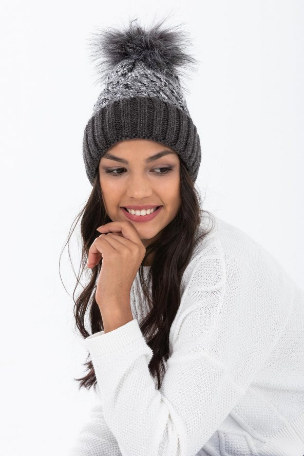Forum Fashion BR016 Sochi Ponponlu Renkli Kadın Bere - 3