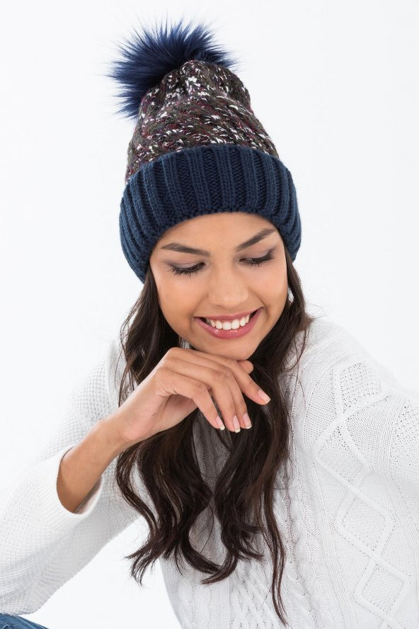 Forum Fashion BR016 Sochi Ponponlu Renkli Kadın Bere - 8