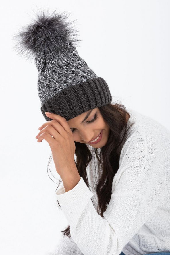 Forum Fashion BR016 Sochi Ponponlu Renkli Kadın Bere - 1
