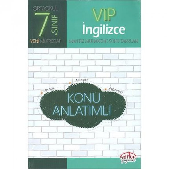 Editör 7. Sınıf Vip İngilizce Konu Kitabı - 2