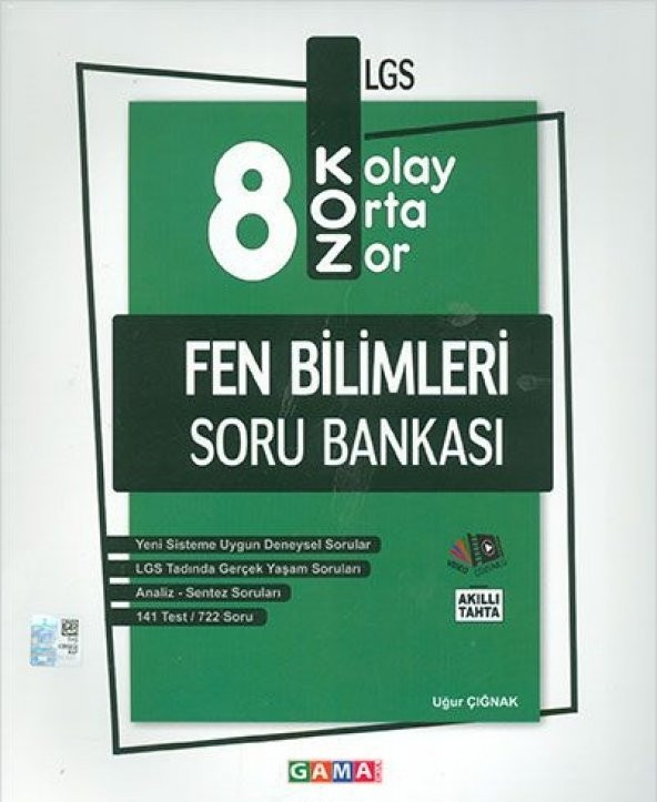 Gama 8. Sınıf Koz Fen Bilimleri Soru Bankası