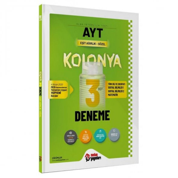 Metin AYT Eşit Ağırlık Sözel Kolonya 3 Deneme - 1