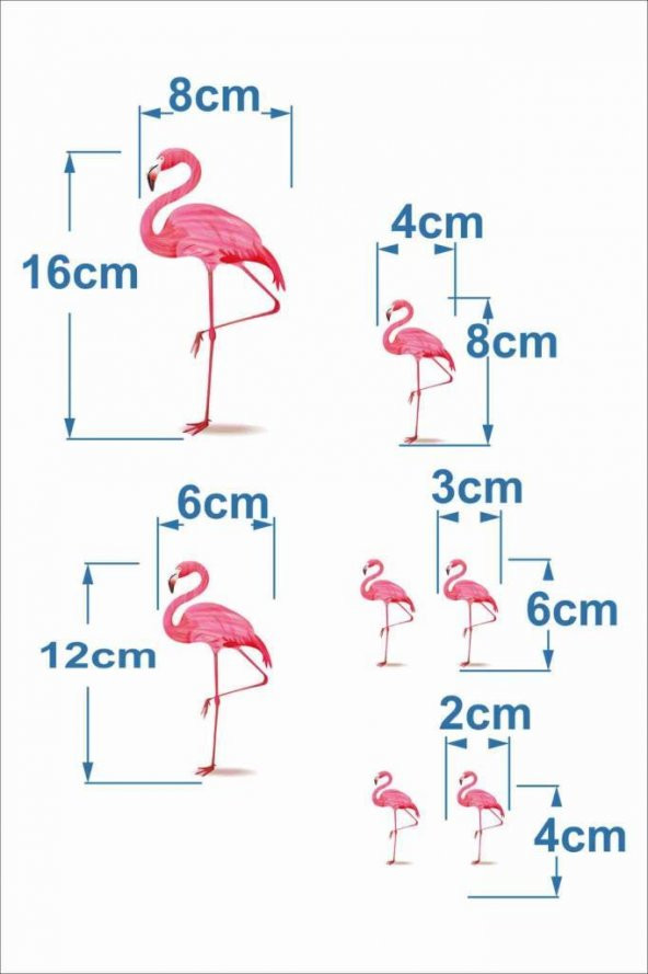 Lazer Kesim 7 Parça Ahşap Flamingo Duvar Süsü - 2