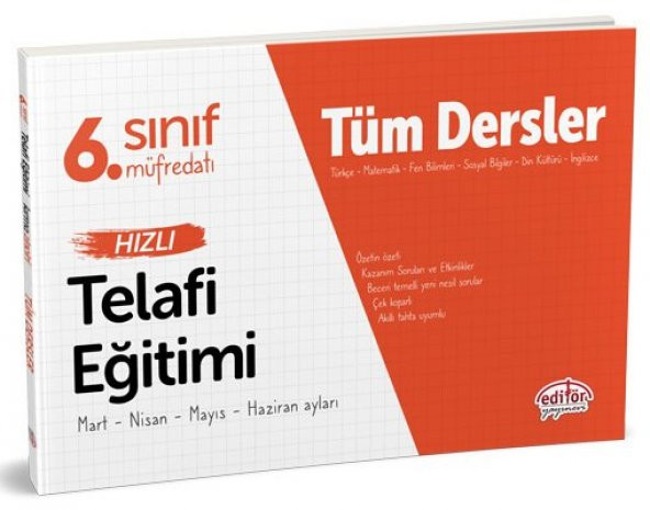 Editör 6. Sınıf Tüm Dersler Hızlı Telafi Eğitimi - 1