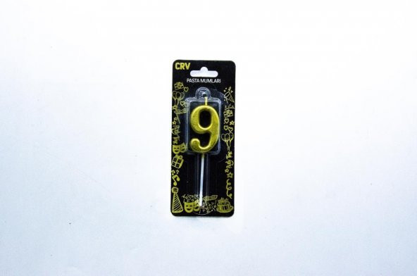 GOLD (ALTIN) -9- RAKAM MUM 5CM CRV - 1