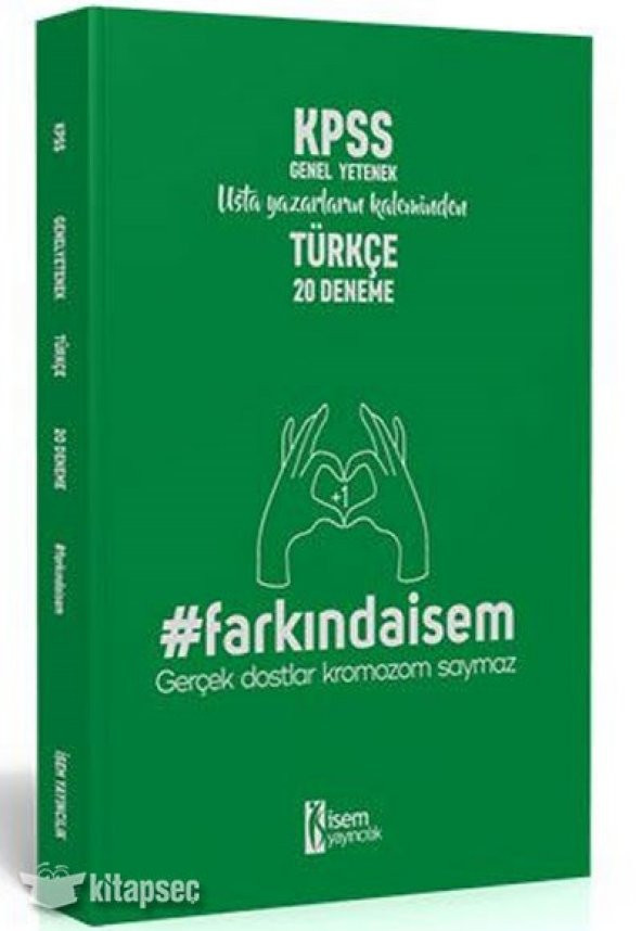 2020 KPSS Farkındaİsem Genel Kültür Türkçe 20 Deneme İsem Kitap