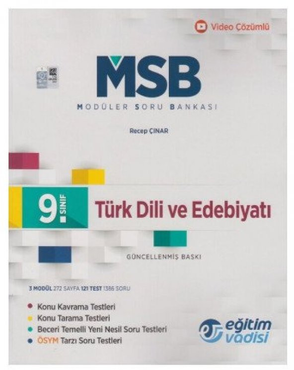 Eğitim Vadisi 9. Sınıf Türk Dili Ve Edebiyatı Modüler Soru Bankası