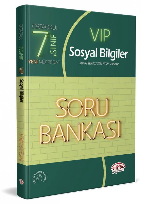 Editör 7. Sınıf Vip Sosyal Bilgiler Soru Kitabı