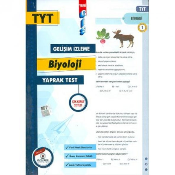 Özdebir TYT Biyoloji Gis Yaprak Test