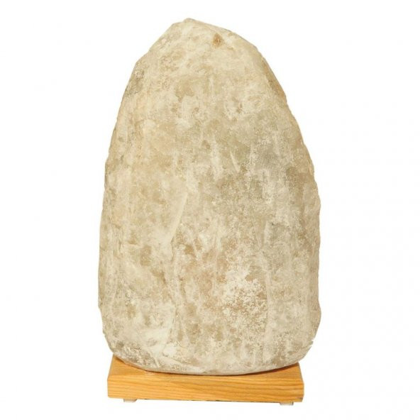 Doğal Beyaz Çankırı Kaya Tuzu Tuz Lambası Anahtarlı Ampullü 8-9KG - 3