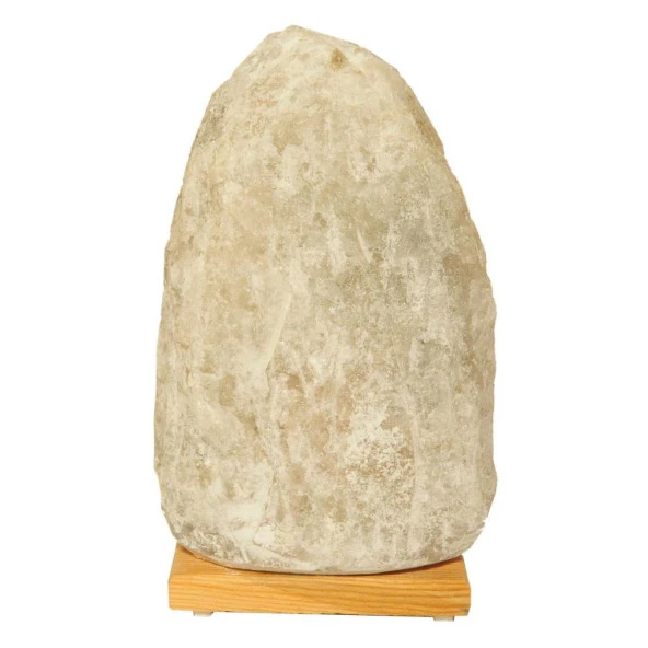 Doğal Beyaz Çankırı Kaya Tuzu Tuz Lambası Anahtarlı Ampullü 8-9KG - 5