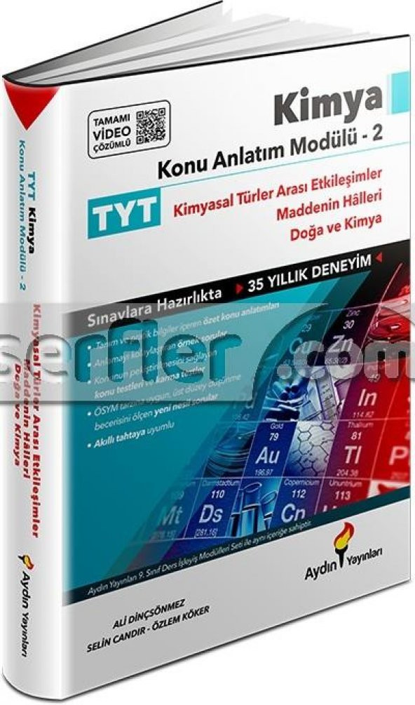 AYDIN TYT KİMYA KONU ANLATIM MODÜLÜ 2 (KİMYASAL TÜRLER ARASI ETKİLEŞİMLER-MADDENİN HALLERİ-DOĞA VE KİMYA)