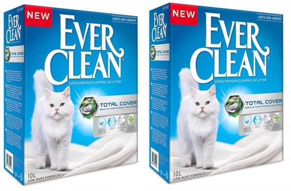 Ever Clean Total Cover Koku Önleyici Kedi Kumu 10 L (2 ADET)
