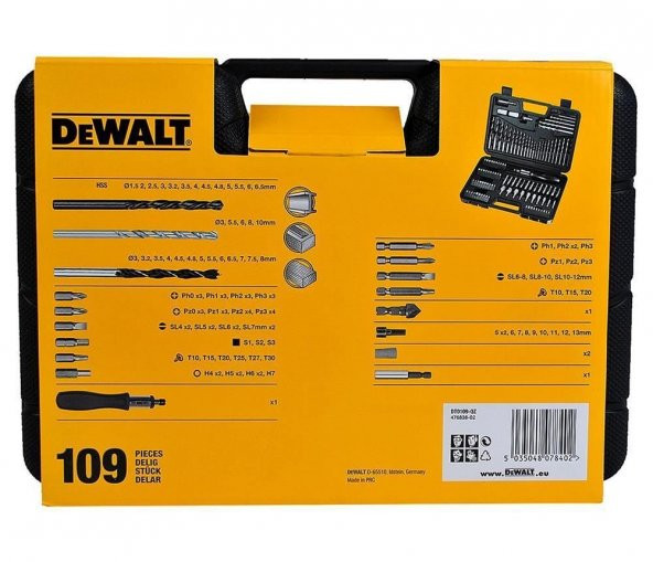 Dewalt DT0109 109 Parça Delme ve Vidalama Aksesuar Seti - 3