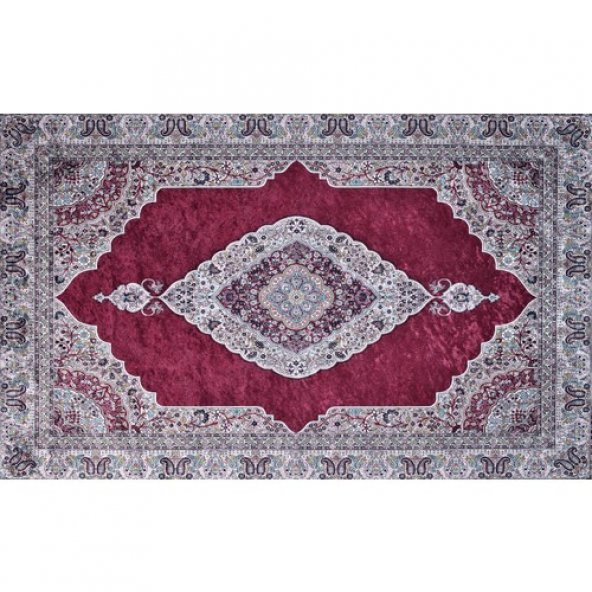 İpek Görünümlü Lüks  Seccade Mekke Kırmızı - 2