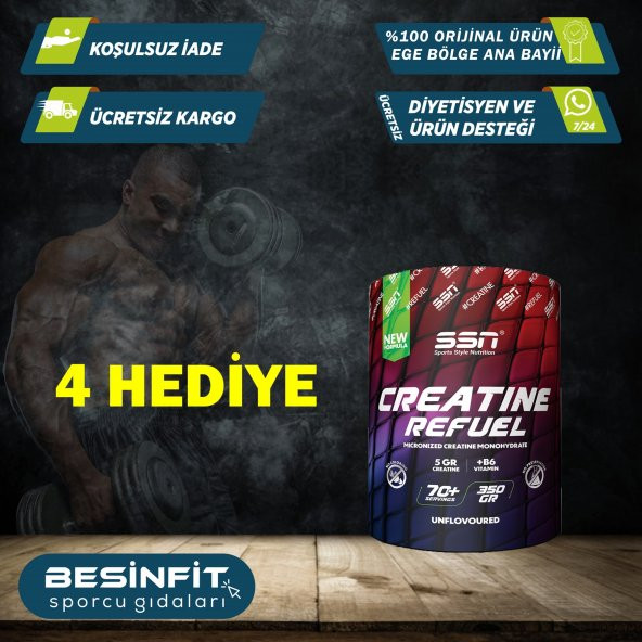SSN Creatine Refuel Aromasız 350 gram   Kreatin   2 Hediye