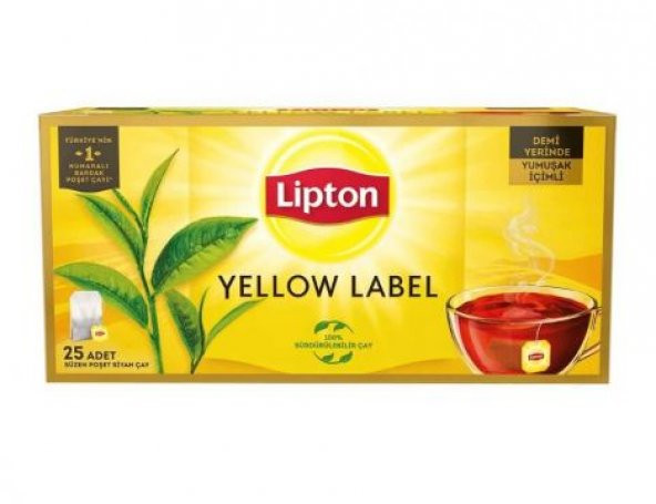 Lipton Yellow Label Bardak Poşet Çay 25 Adet 50 gr