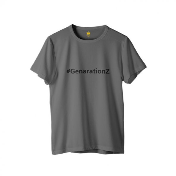 Zhoppers Generation Z Gri Tasarım T-Shirt