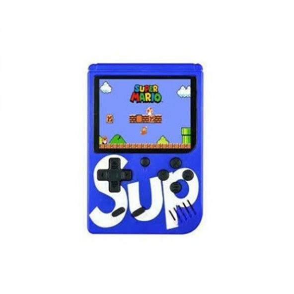 Sup Taşınabilir Video Oyun Konsolu 3" Mavi 400 Oyunlu Mini Atari Gameboy