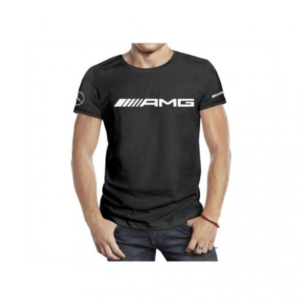 Zenbuy AMG Mercedes Bisiklet Yaka Kısa Kollu T-Shirt