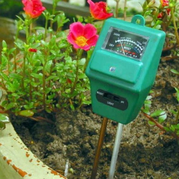 Toprak Nem Ölçer + PH Ölçer + Işık Ölçer - 2