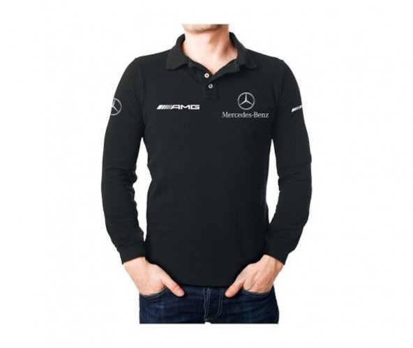 ZenBuy Mercedes Amg Polo Yaka Uzun Kollu T-shirt - 1
