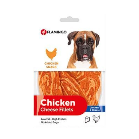 Flamingo Chicken Cheese Fillets Tavuk Ve Peynirli Fileto Köpek Ödülü 85 gr