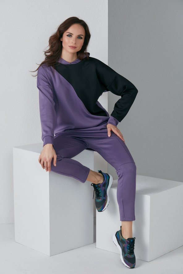 GARNİLİ EŞOFMAN TAKIM LİLA 1011 - 4