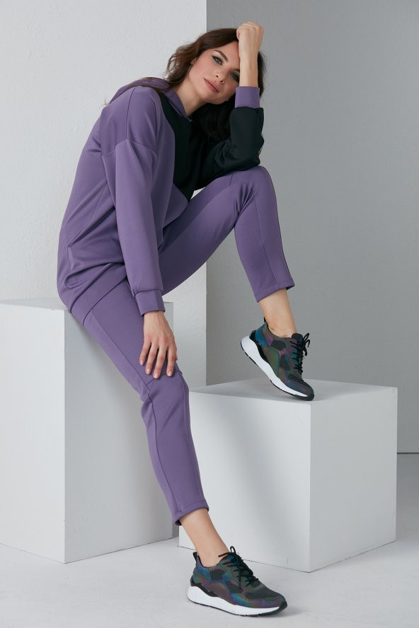 GARNİLİ EŞOFMAN TAKIM LİLA 1011 - 5