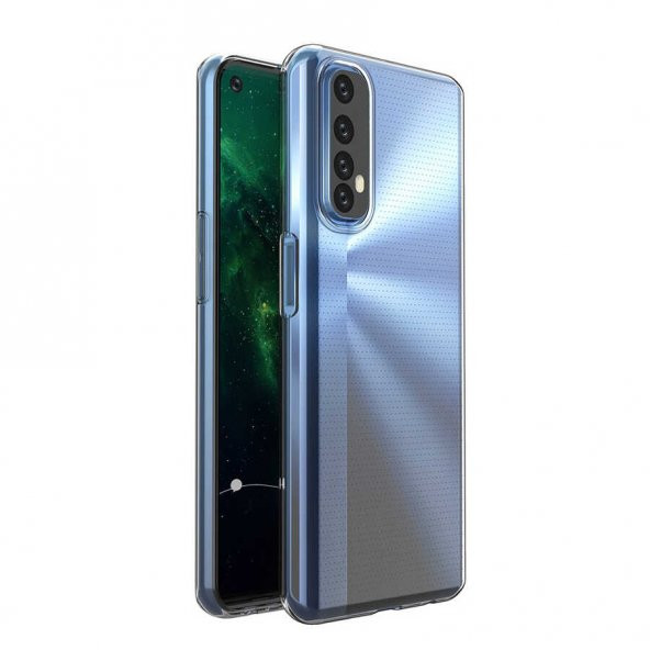 Realme 7  Kılıf Ultra İnce Esnek Sararmaz Şeffaf Süper Silikon Kılıf - 2