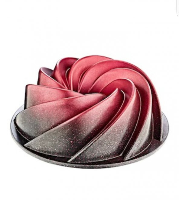 Granit kek kalıbı Rürgar gülü siyah-kırmızı 26cm - 2