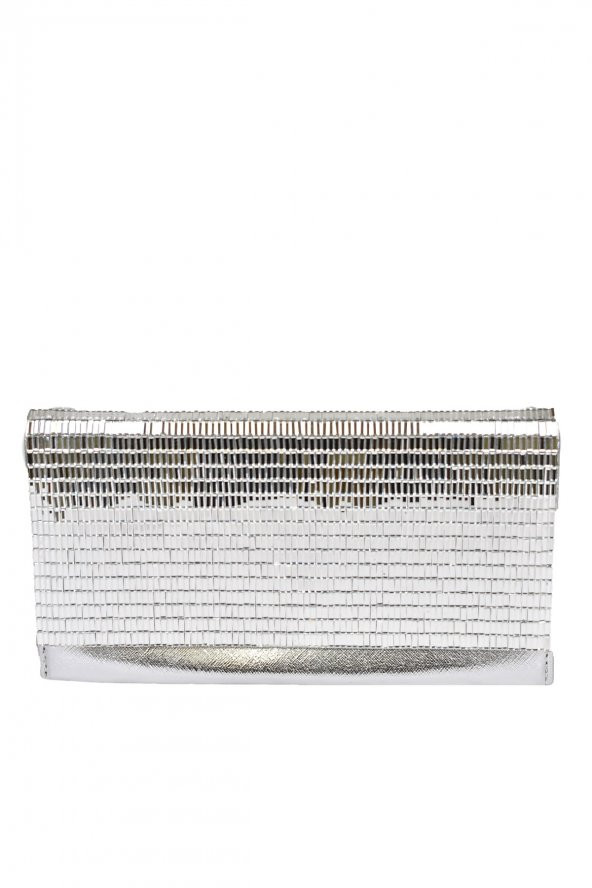 Kriste Bell Gümüş Bayan Abiye Çanta