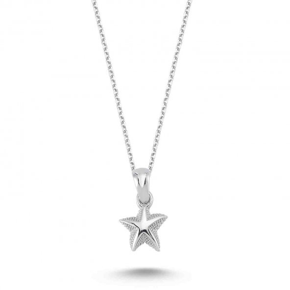 925 Ayar Gümüş Deniz Yıldızı Kolye