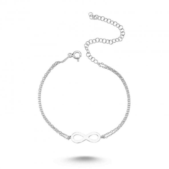 925 Ayar Gümüş Sonsuzluk Bileklik