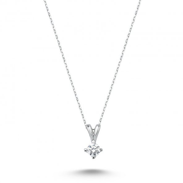 925 Ayar Gümüş Swarovski Dört Tırnaklı Çapraz Kolye