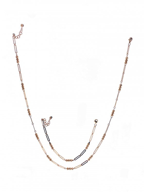 925 Ayar Gümüş Toplu Ataç Rose Takım