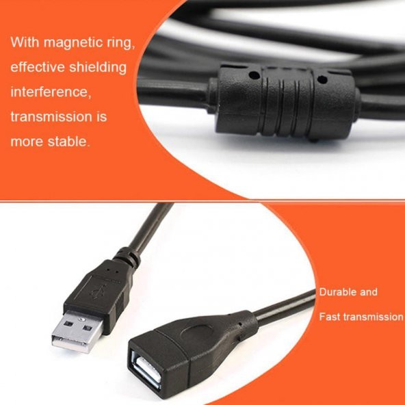 Platoon PL-5021 PC Dişi Erkek USB Uzatma Kablosu 1M - 4