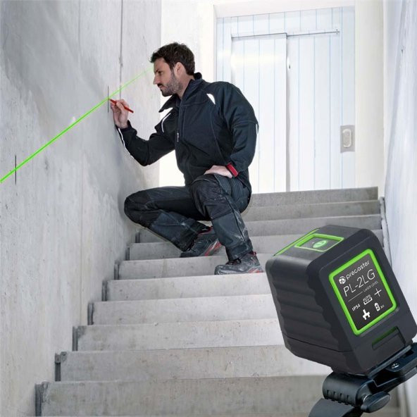 Precaster PL2LGTP Profesyonel Yatay ve Dikey Otomatik Hizalamalı Yeşil Çizgi Lazer Distomatı+ Tripod - 4