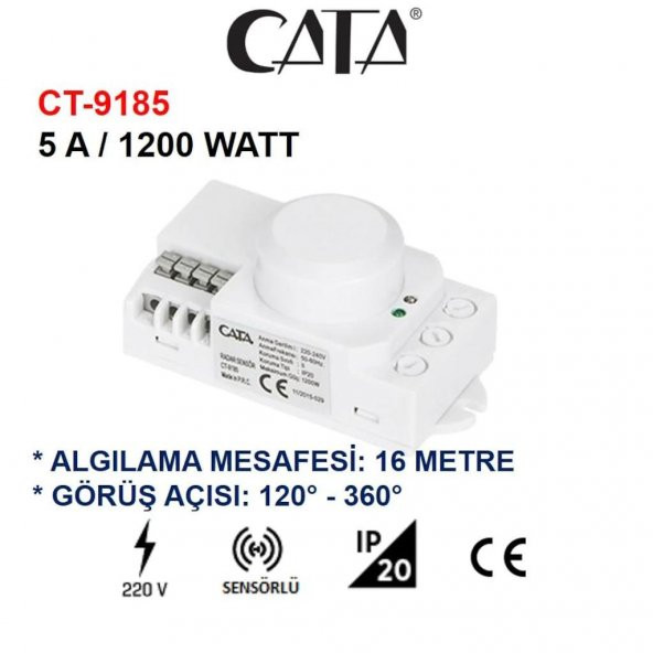 Cata Ct-9185 Radar Hareket Sensörü