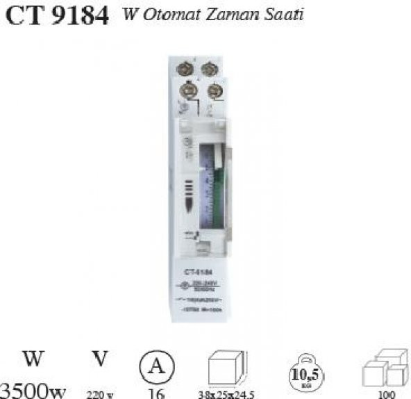 Cata W Otomat Tipi Zaman Saati Ct-9184