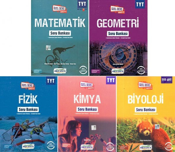 Okyanus TYT Mat + Geo + Fizik + Kimya + Biyoloji Soru Bankası Set