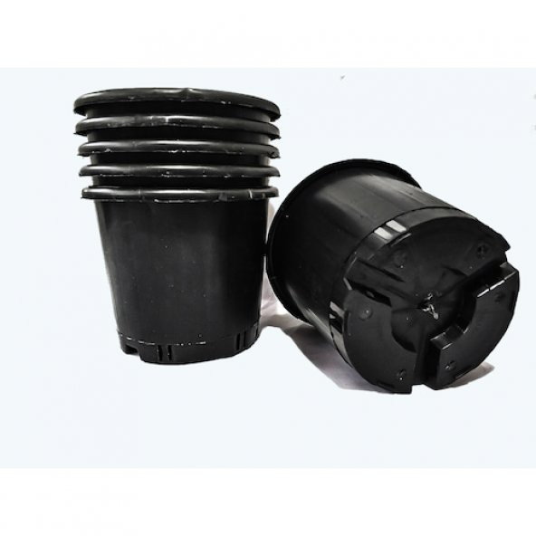 (10 ADET) 1,5 lt SİYAH  ÇİÇEK ÇOĞALTMA SAKSISI SERT  KALİTELİ - 3