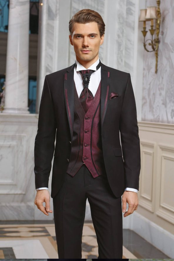 Erkek - Slimfit - Takım - Damatlık - Elbise - Siyah - MNZ120200