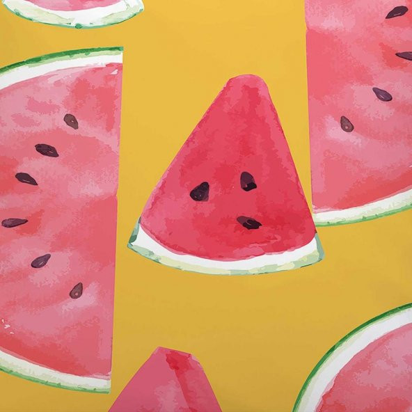 Karpuz Desen Tasarımlı Dekoratif Yastık Kırlent Kılıfı 45x45 cm - 2