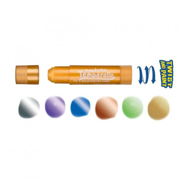 Carioca Temperello Stick Poster Boyama Kalemi Metalik 6lı - 3