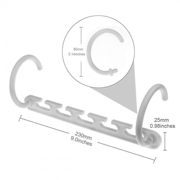Dolap İçi Elbise Düzenleyici Askı Sihirbazı Organizer Aparat - 5