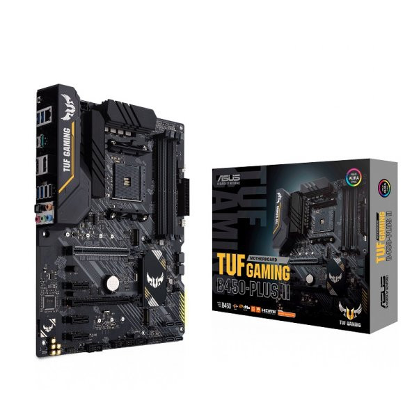ASUS TUF B450-PLUS II GAMING DDR4 M2 PCIe NVME HDMI DVI PCIe 16X v3.0 AM4 ATX
