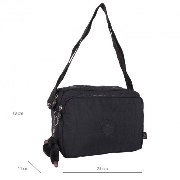 Bagacar Urban 3025 Klınkır Çapraz Omuz Çantası Siyah - 2